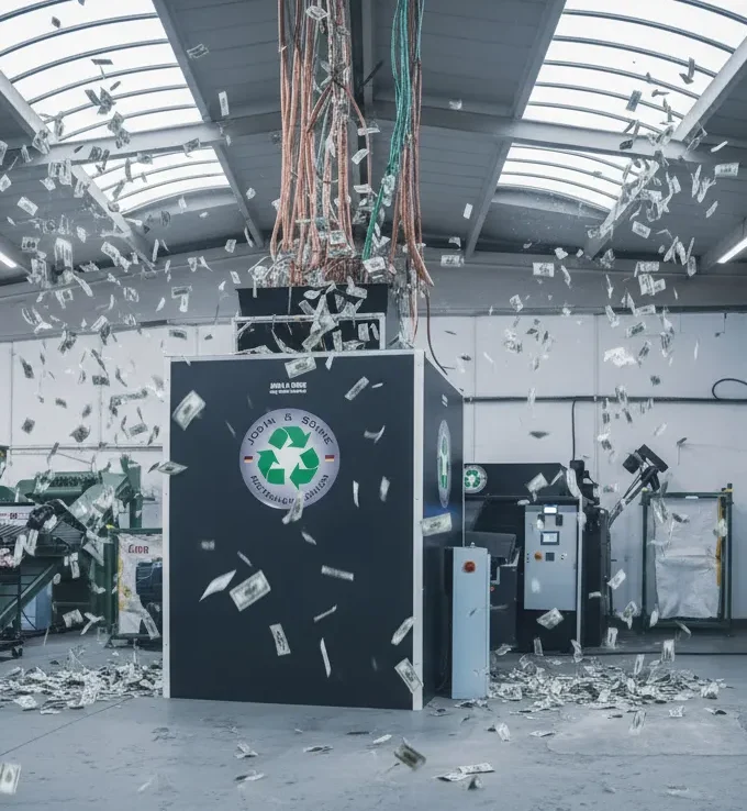 S300 Granulieranlage im laufenden Einsatz mit Kupfergranulat