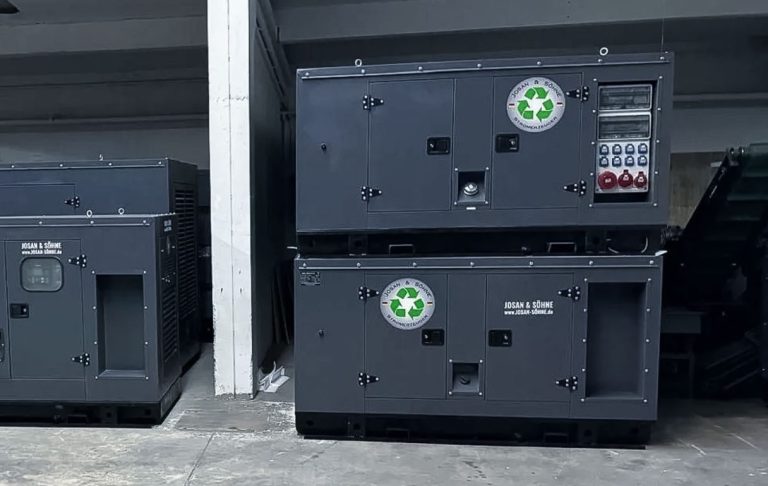JOSAN Notstromaggregat im Gewerbeeinsatz 25 KVA 20 KW JOSAN Notstromaggregat 25 KVA 20 KW in einer Industriehalle im Einsatz als Notstromlösung.
