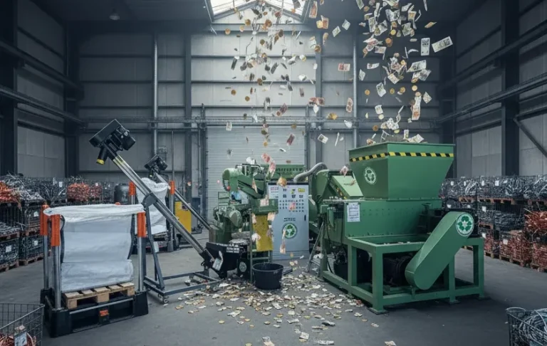 Kabelgranulieranlage S600 mit 600 kg/h High-End Kabel-Recycling kaufen Frontansicht der Kabelgranulieranlage S600 mit Siemens Touch Screen von JOSAN & SÖHNE