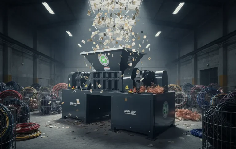 Frontansicht Allesschredder von JOSAN & SÖHNE zum Kauf, perfekte vorbereitung für das recycling